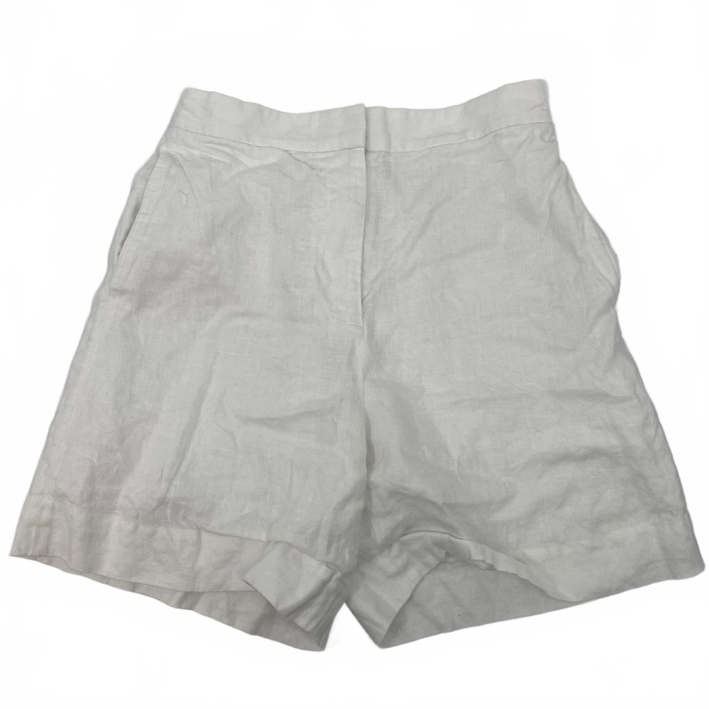 COS White Linen High Waist Shorts | Women’s Regular 6